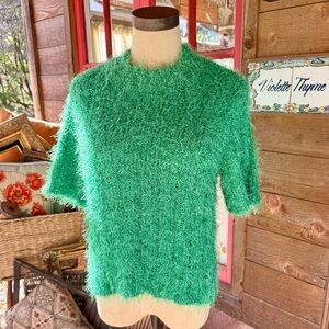endless rose Grassy Green Mock Neck Top